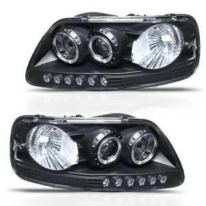 Faros F150/LOBO 97-08 c/lupa ojo ángel Performance