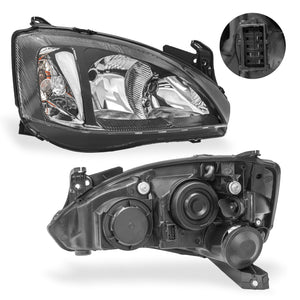 Faro Corsa Tornado 03-08 liso negro derecho