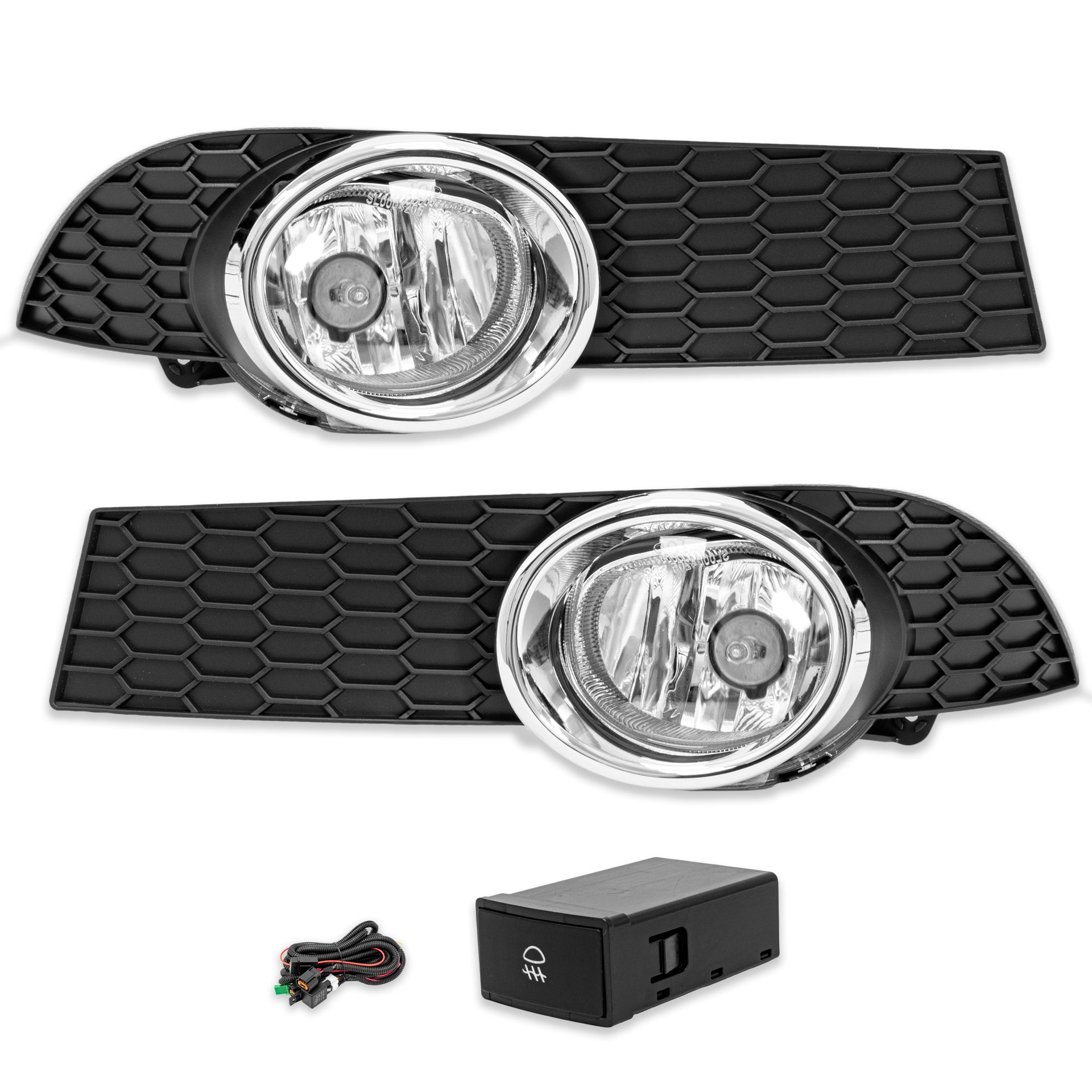 Kit faros de niebla Aveo 12-17 KIT c/arnes switch oem y focos H3