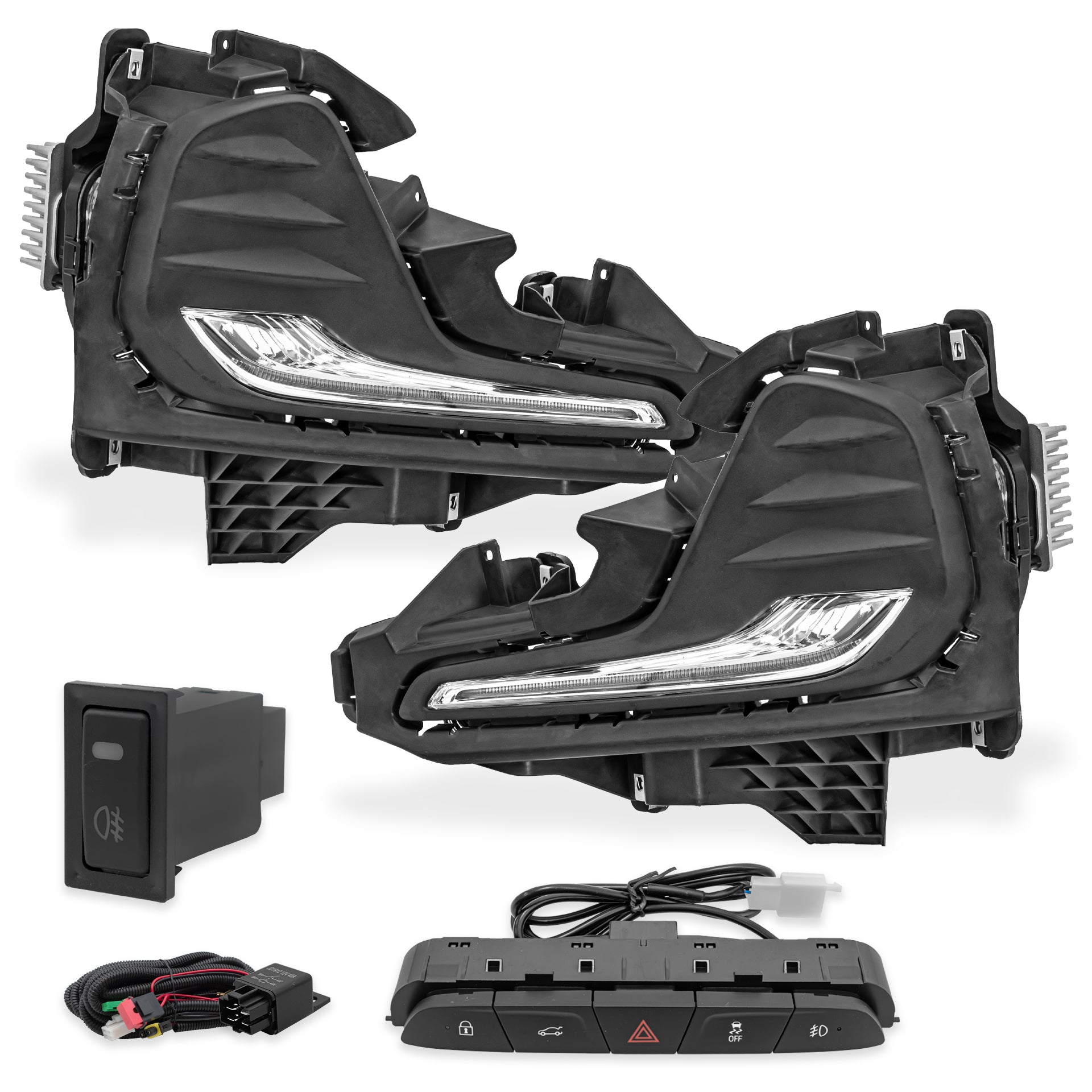 Faros de niebla Onix 20-25 LS, LT, Premier Led c/arnes y switch univ.