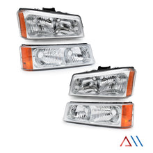 Load image into Gallery viewer, Faros Silverado Cheyenne 03-07 fondo cromo Performance