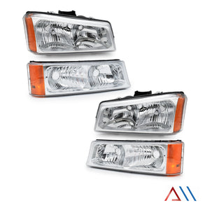 Faros Silverado Cheyenne 03-07 fondo cromo Performance