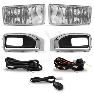Kit faros de niebla Yukon Denali 15-16 filo cromo  c/arnes, switch universal y focos