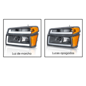 Faros Colorado 04-12 LED fondo cromo