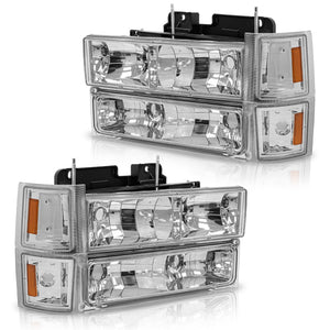 Faros Silverado Suburban 92-98 cromo performance