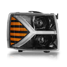 Load image into Gallery viewer, Faros Cheyenne Silverado 07-13 negros c/luz de dia+ lupa performance