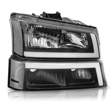 Load image into Gallery viewer, Faros Cheyenne Silverado 03-06 negros c/luz de dia LED performance