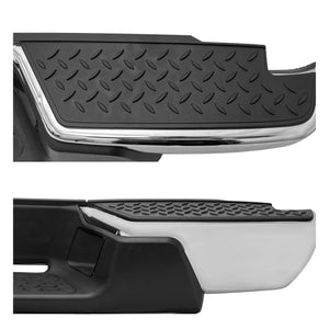 Defensa trasera Colorado 04-07 cromo s/sensor