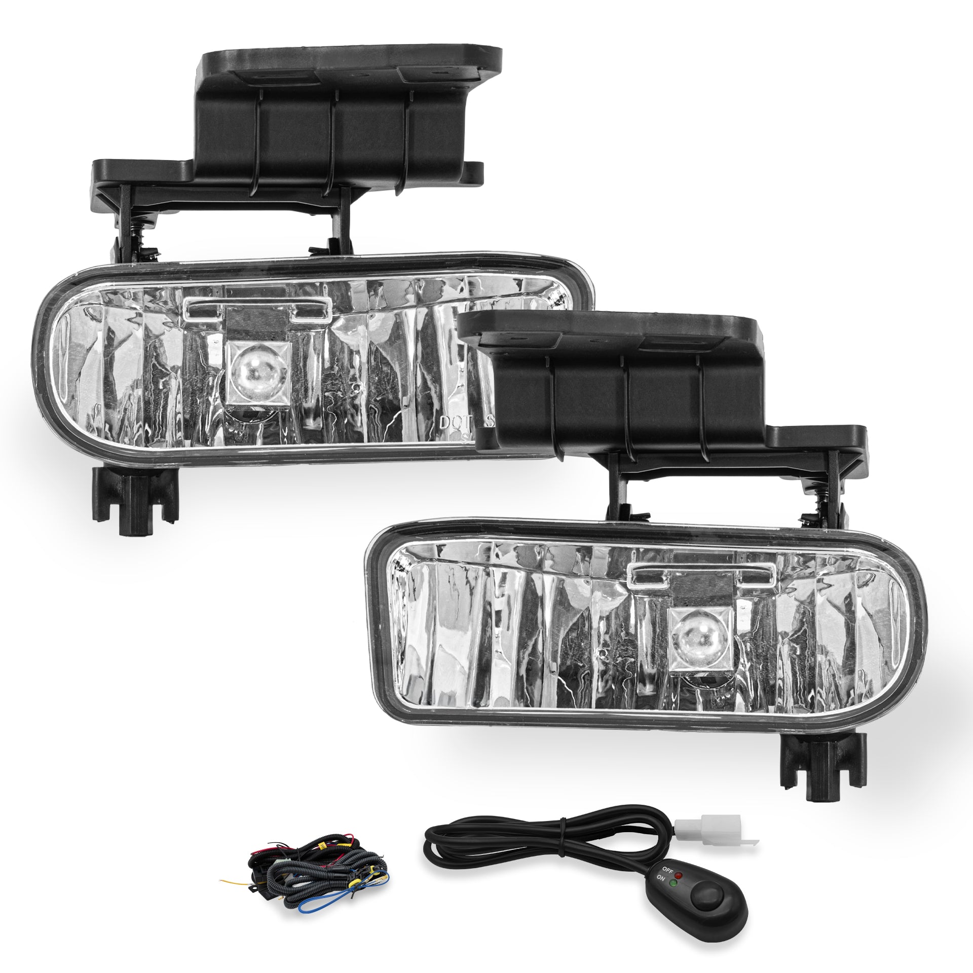 Kit faros de niebla Suburban Silverado 00-02 c/arnes switch Universal y focos 880
