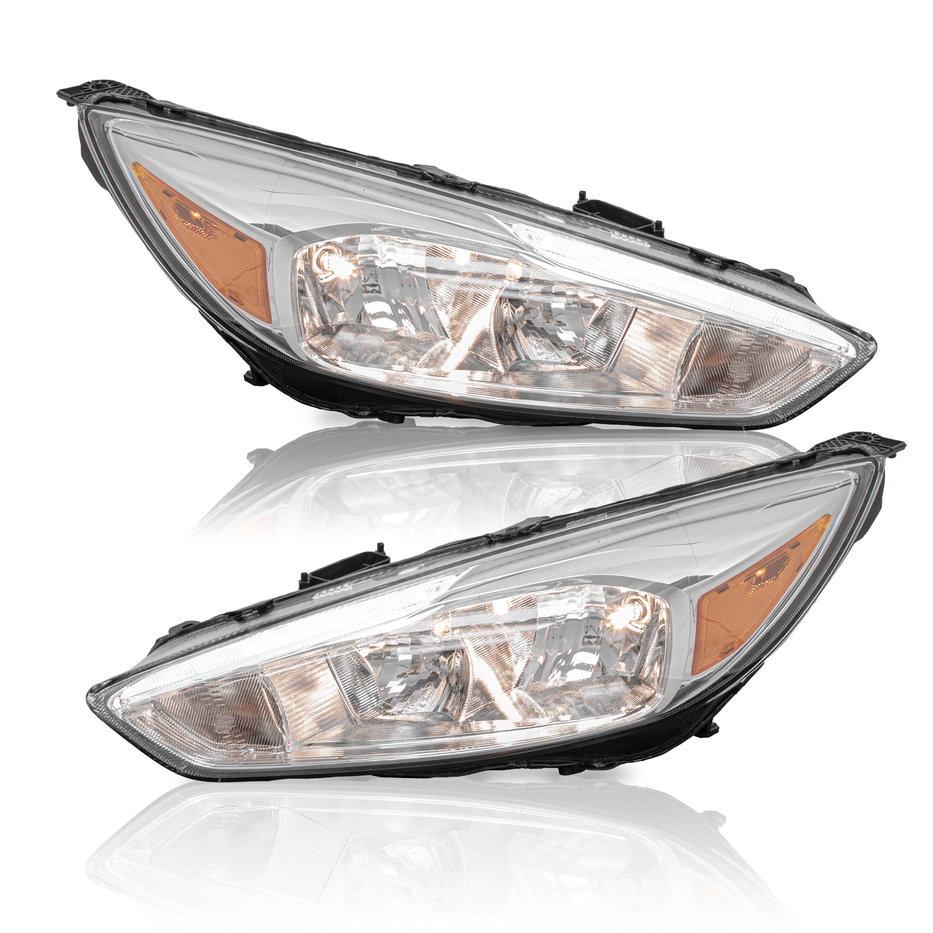 Faro Focus 15-17 c/luz de dia led cromo izquierdo