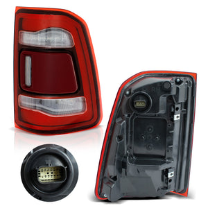 Calavera Ram 1500 19-24 LED filo rojo sin sensor derecha
