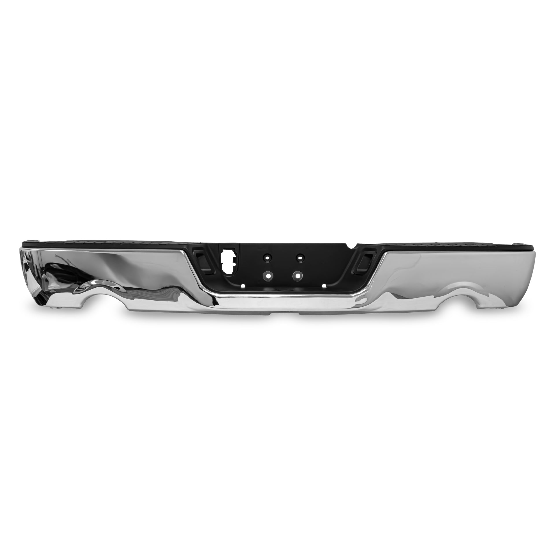 Defensa trasera Ram 09-18 cromo s/sensor para 2/escapes