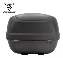 Cargar imagen en el visor de la galería, Porta casco para motocicleta de plastico y reflejate capacidad 30lts. con soporte de sujeción.