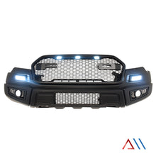 Load image into Gallery viewer, Defensa delantera Ranger 17-20 conversion con faros, rejillas parrilla
