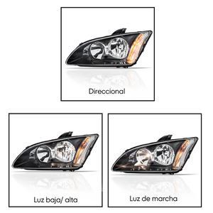 Faros Focos Negros 2pzas. 07-08 Performance
