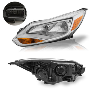 Faro Focus 12-14 cromo izquierdo