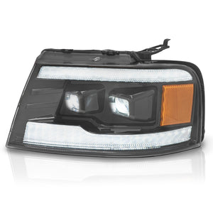 Faros Lobo F150 04-08 LED doble lupa Jgo.
