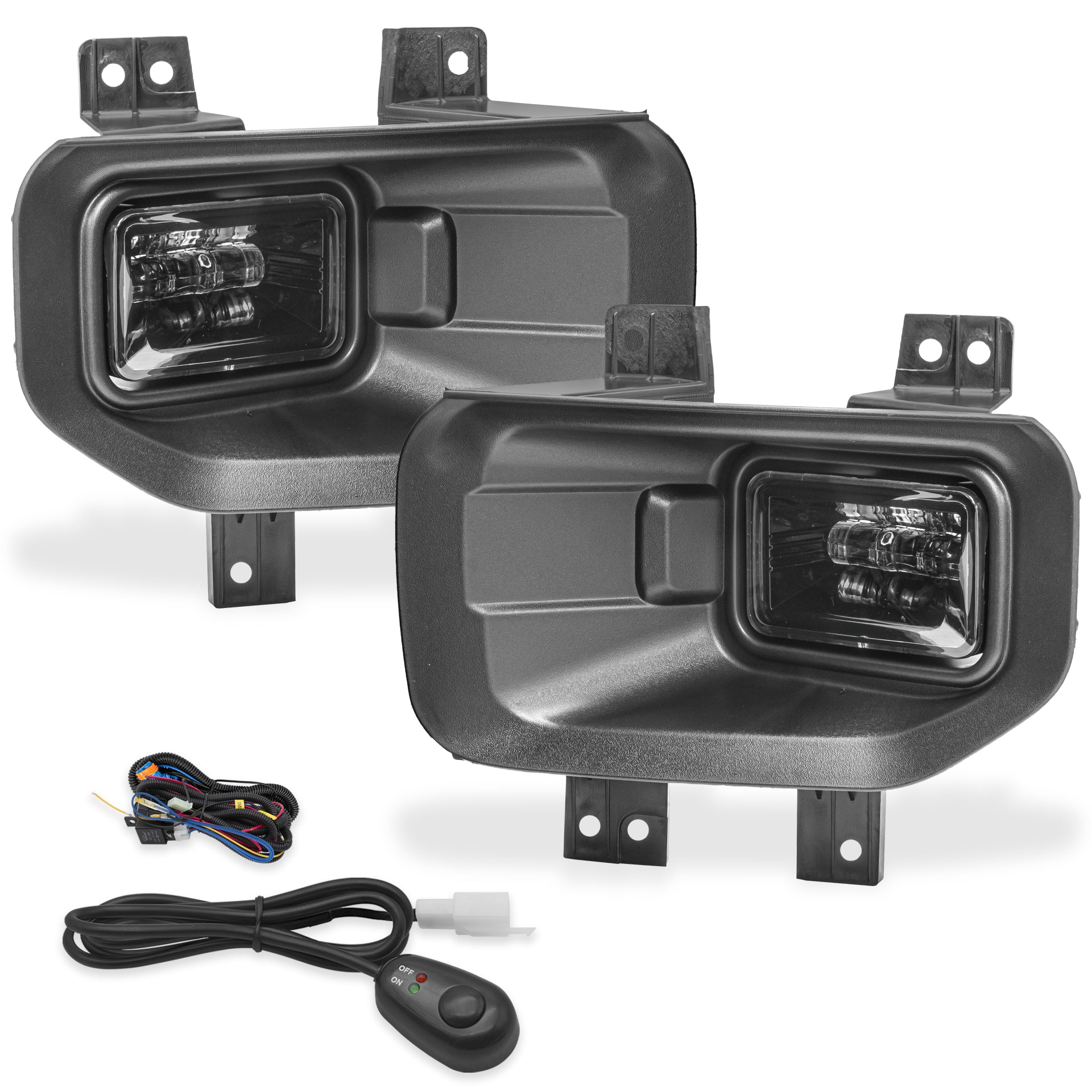 Kit Faros de niebla F150 y F250 15-17 c/arnes switch Universal y focos LED