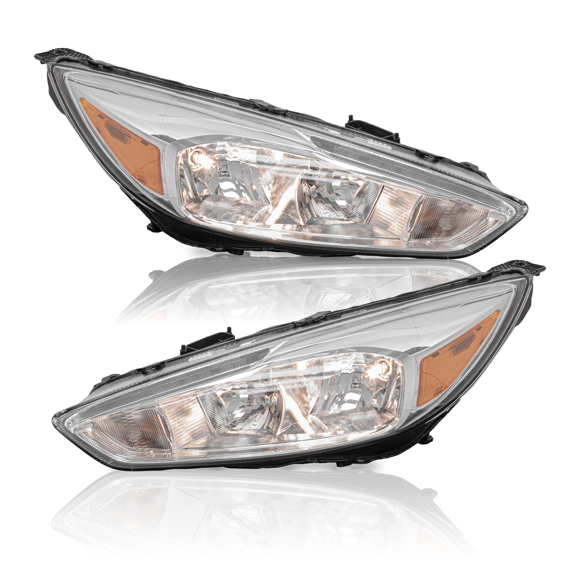 Faro Focus 15-17 c/luz de dia led cromo derecho