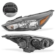 Cargar imagen en el visor de la galería, Faro Focus 15-17 c/luz de dia led negro izquierdo