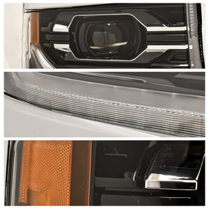 Faro Silverado cheyenne 16-18 Full led c/luz de dia, c/led cromo derecho