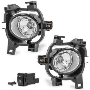 Kit Faros de niebla Np300 Frontier 17-20 con filo cromo, cables, interruptor oem y focos H11