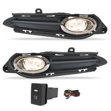 Cargar imagen en el visor de la galería, Kit faros de niebla HR-V 15-18 c/aro cromo c/arnes, switch oem y focos H8
