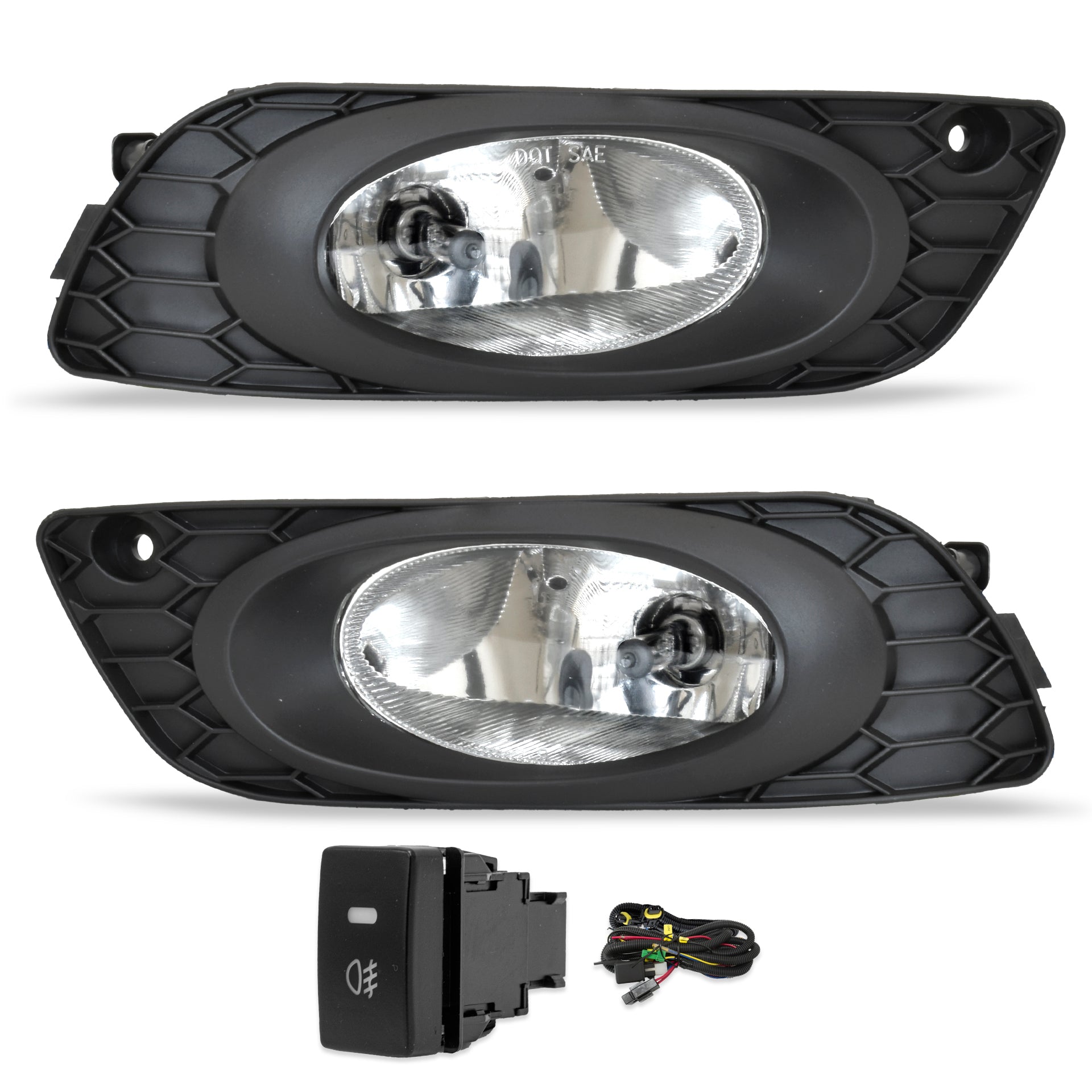 Kit faros de niebla Civic sedan 12-13 4pts c/arnes switch oem y focos H11