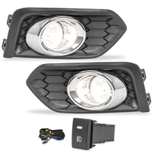 Cargar imagen en el visor de la galería, Kit faros de niebla City 18-20 filo cromo c/arnes switch oem y focos H11