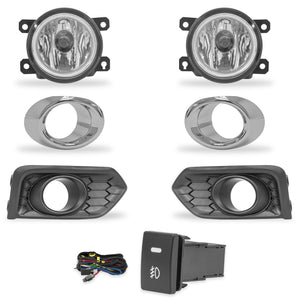 Kit faros de niebla City 18-20 filo cromo c/arnes switch oem y focos H11