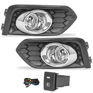Kit faros de niebla City 18-20 filo cromo c/arnes switch oem y focos H11