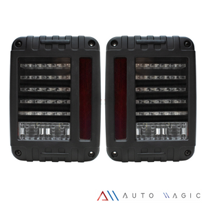 Calaveras Jeep Wrangler 07-18 LED negras de alto rendimiento