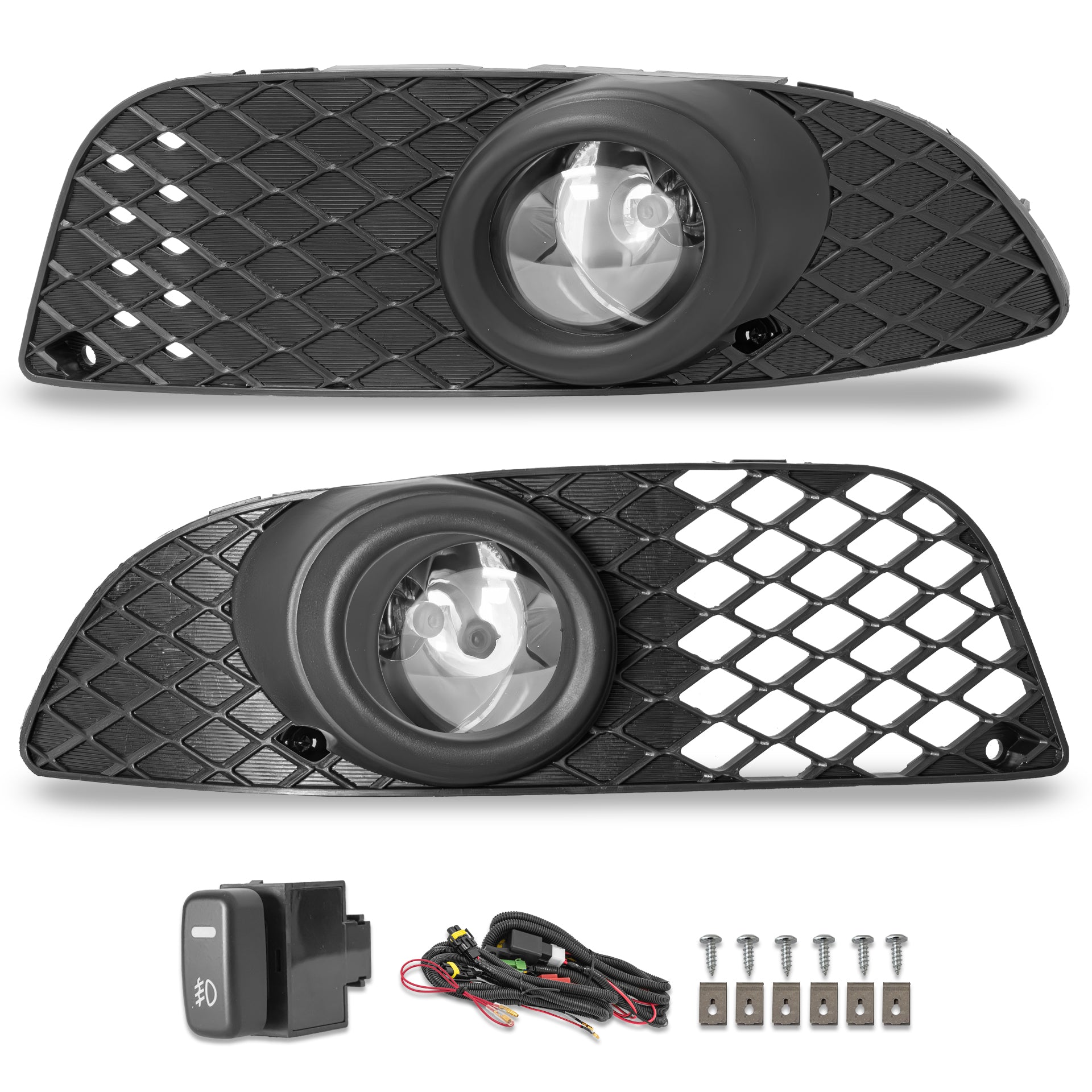 Kit faros de niebla Lancer 08-12 c/arnes switch oem y focos H11