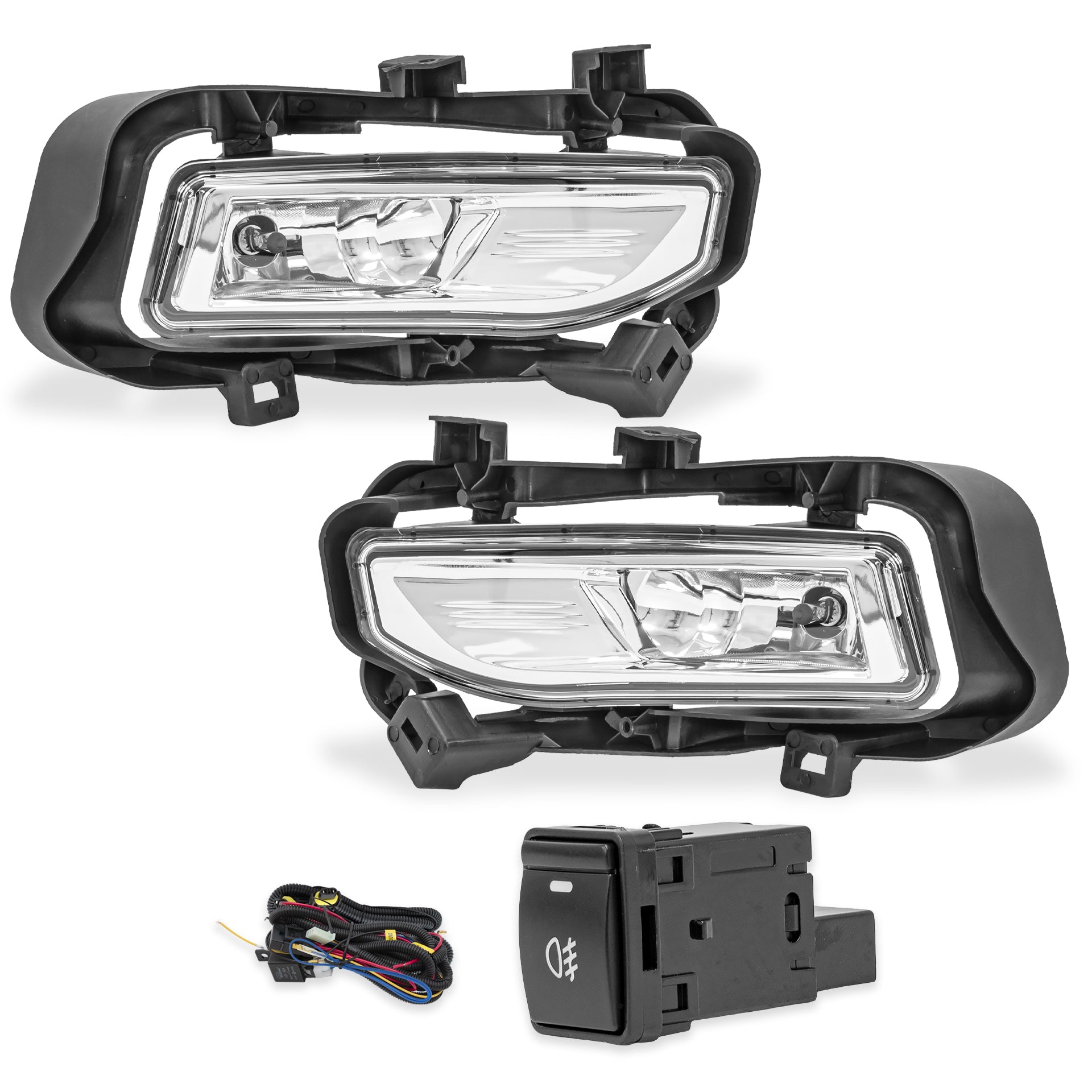 Kit faros de niebla Kicks 17-20 c/arnes, switch oem y focos H8