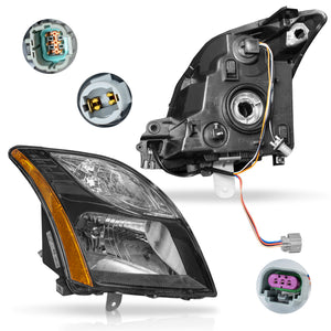 Faro Sentra 10-12 SR c/arnes negro derecho