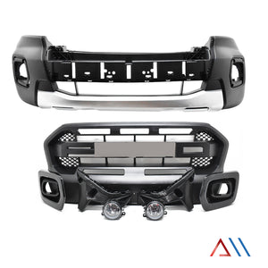 Defensa Ranger 17-20 conversion con faros, rejillas parrilla