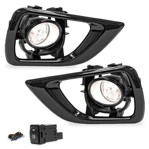 Kit Faros de niebla Np300 Frontier 17-20 bisel negro, c/arnes switch oem y focos H11