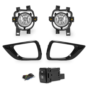 Kit Faros de niebla Np300 Frontier 17-20 bisel negro, c/arnes switch oem y focos H11