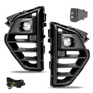 Kit faros de niebla Urvan 24-25 LED c/arnes switch Universal y focos.