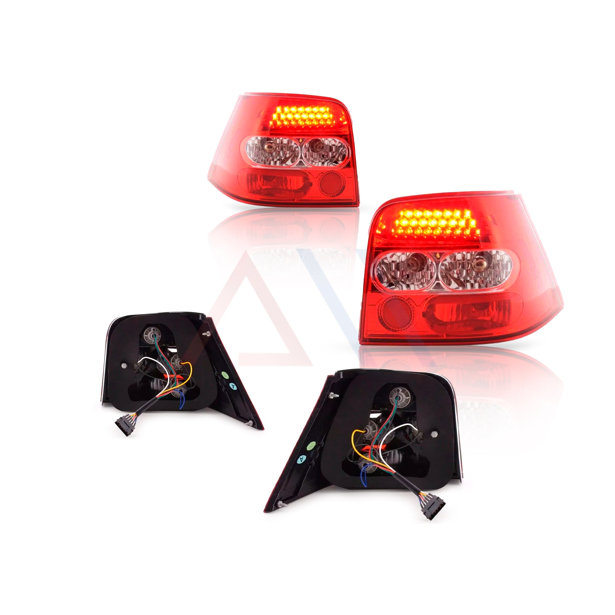 Calaveras Golf A4 99-05 LED rojas performance