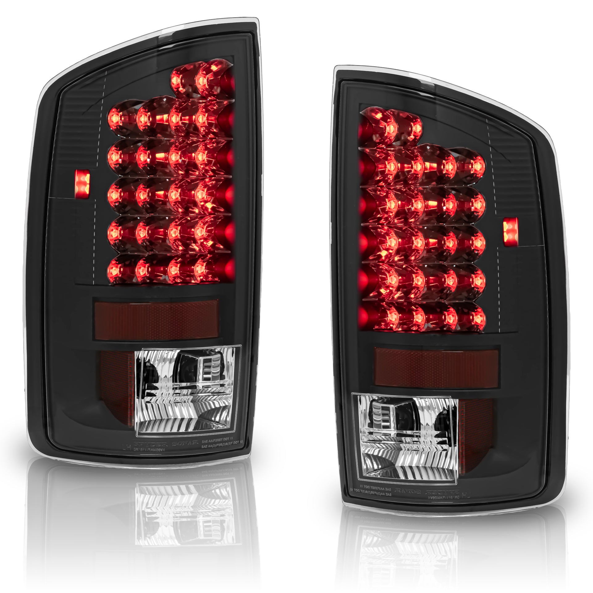 Calaveras Rarm 02-05 LED negras performance jgo. 2pzas.
