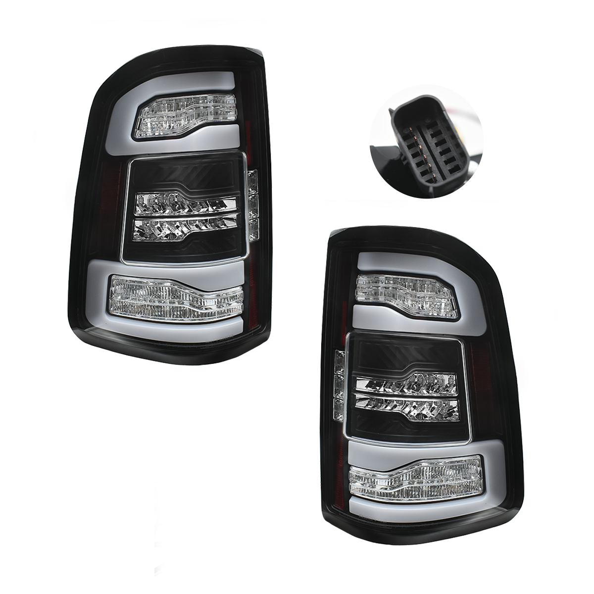 Calaveras RAM 19-23 Laramie Sport, Longhorn y Limited LED negras performance