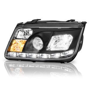 Faros Jetta A4 c/lupa tira LED 99-07 Performance