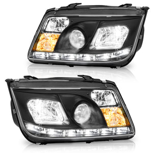Faros Jetta A4 c/lupa tira LED 99-07 Performance