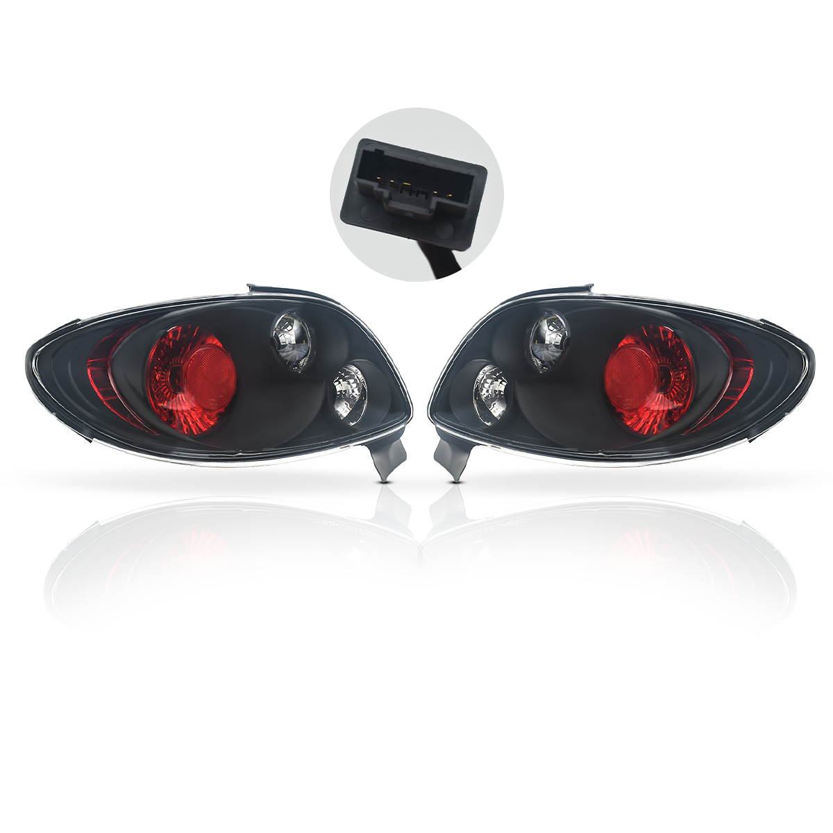 Calaveras Peugeot 206 98-07 negras performance