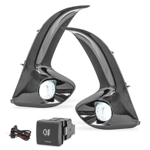 Kit faros de niebla Yaris S, Core, Base Sedan, H.B 21- 23 LED c/arnes, switch oem y focos