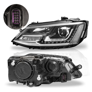 Faros Jetta 11-18 tipo Gli c/lupa luz de dia para foco xenon Performance