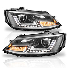 Cargar imagen en el visor de la galería, Faros Jetta 11-18 tipo Gli c/lupa luz de dia para foco xenon Performance