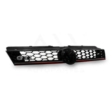 Load image into Gallery viewer, Parrilla Polo 13-22 c/moldura roja negra brillante