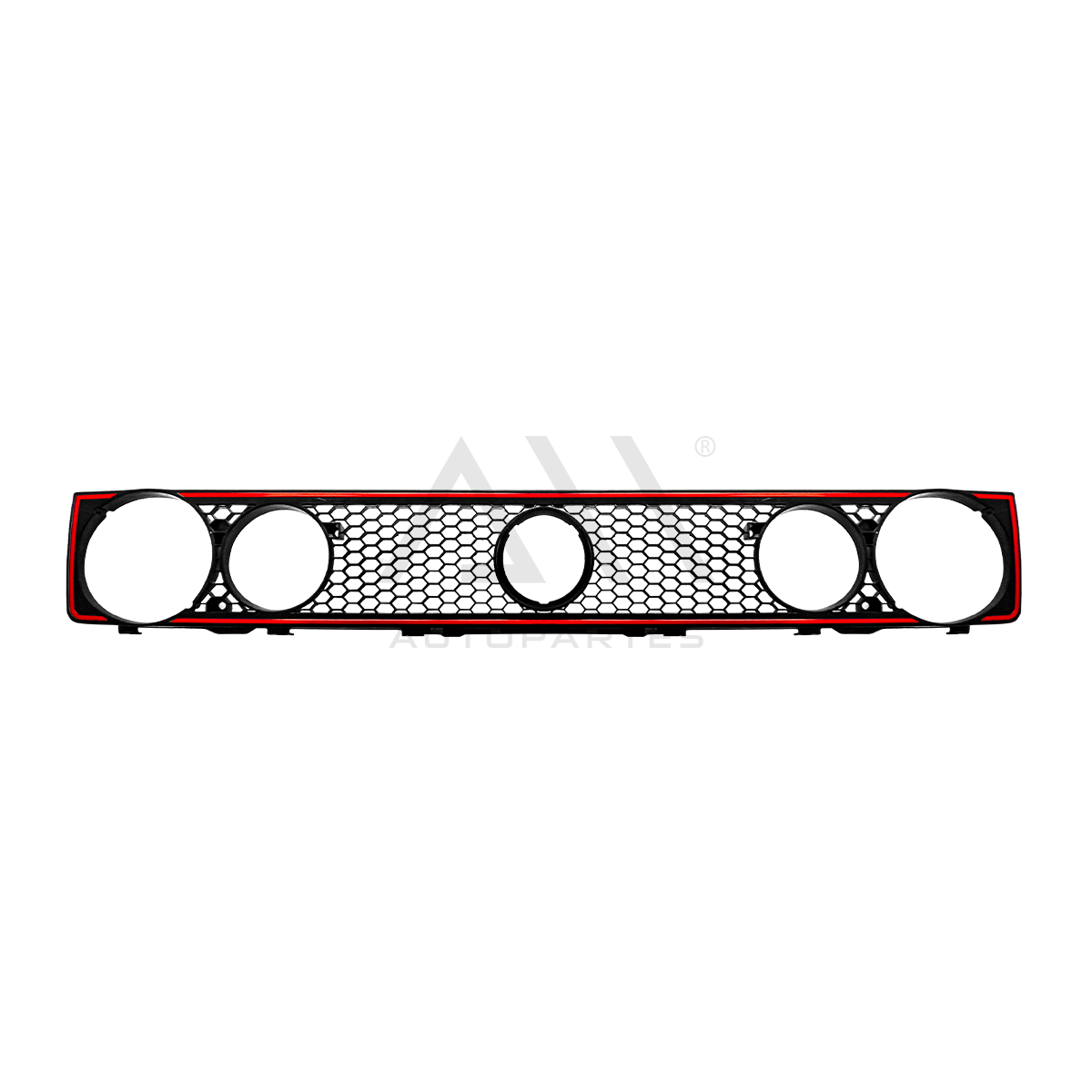 Parrilla Caribe GT 74-80 c/moldura roja rombos